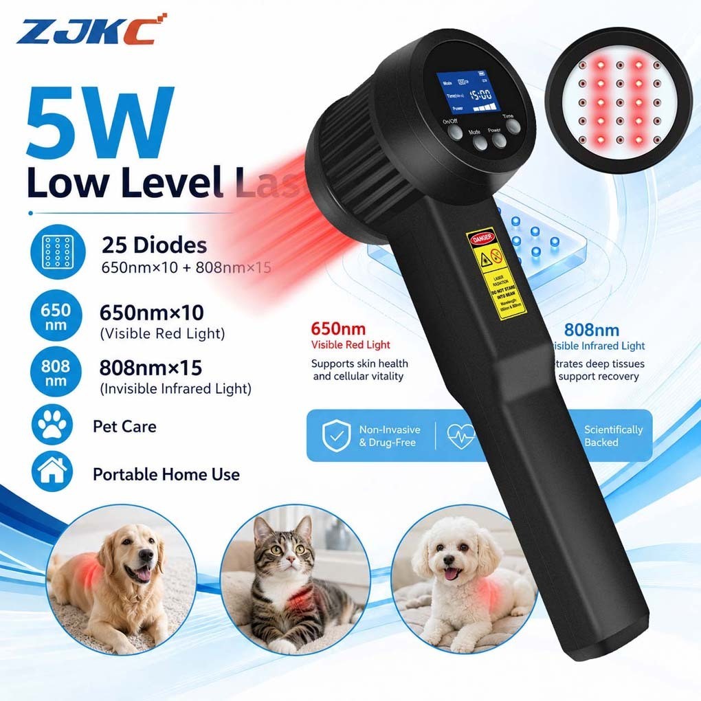 25 Diode 5W Cold Laser Therapy Device 650nm 808nm Home Pet Use for Pain Relief