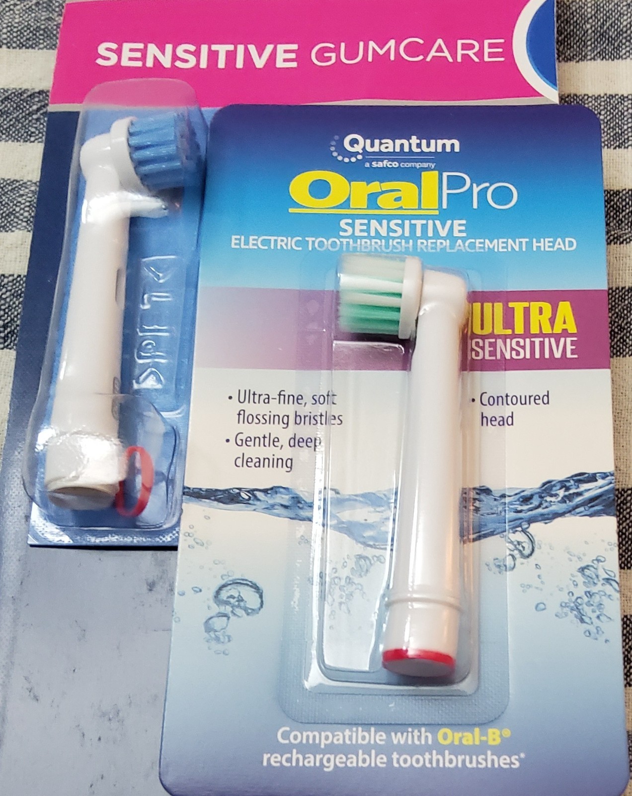 Ultra-Sensitive Head Replacement Toothbrush Electric Oral-B Pro Quantum 6 Pcs