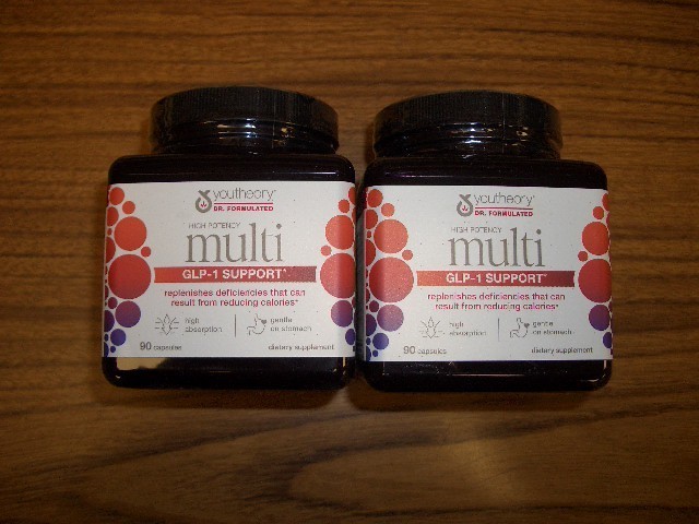 2-YouTheory High Potency Multi Dietary Supplement 90 Capsules in each Exp 5/2027