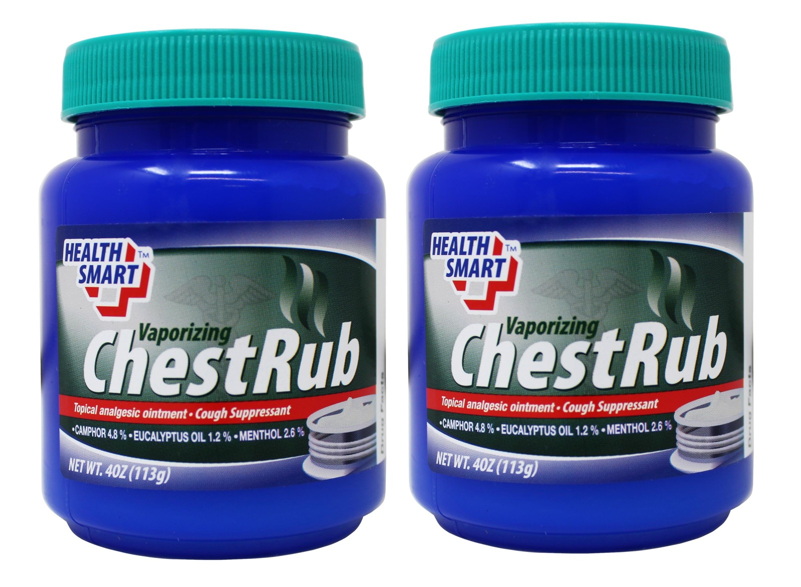 2 Pack – Health Smart Chest Rub Soothing Relief for Cough & Congestion 4 Oz
