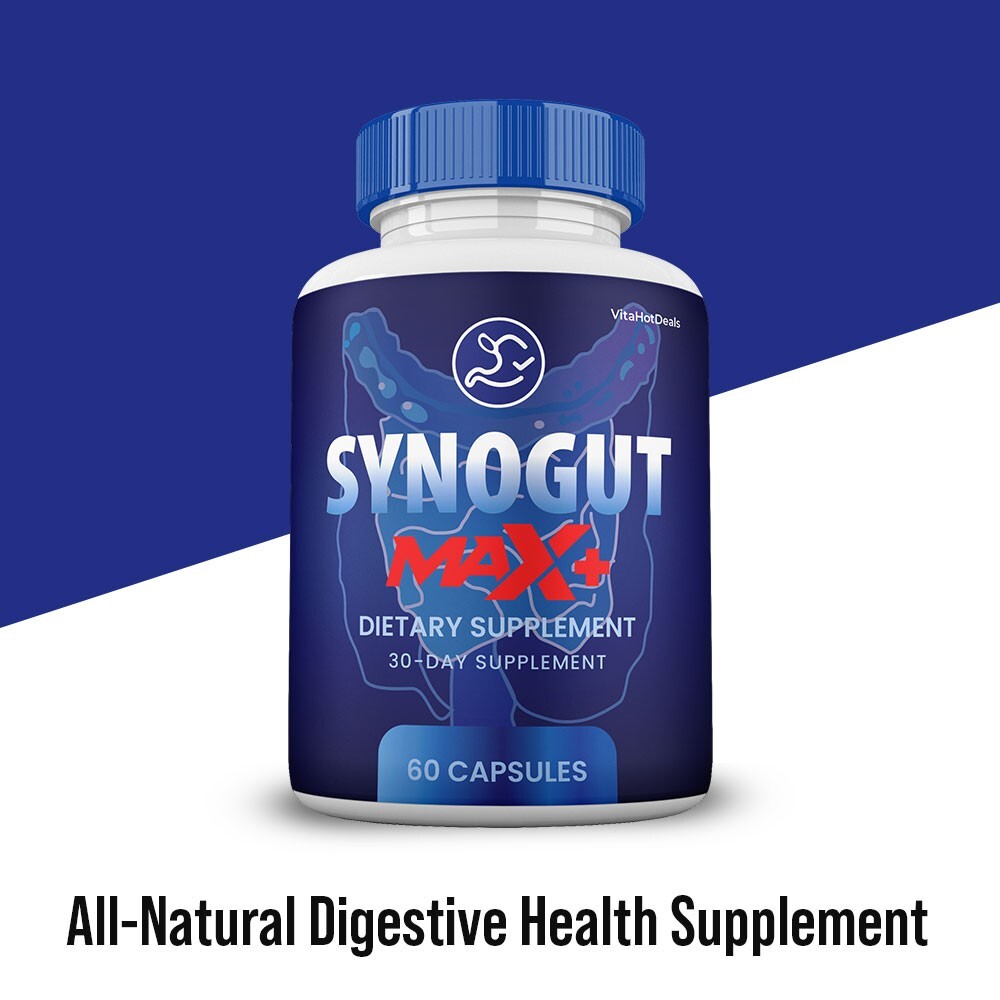 Synogut Max + Capsules, Higher Strength Pills for Gut Health (5 Pack)