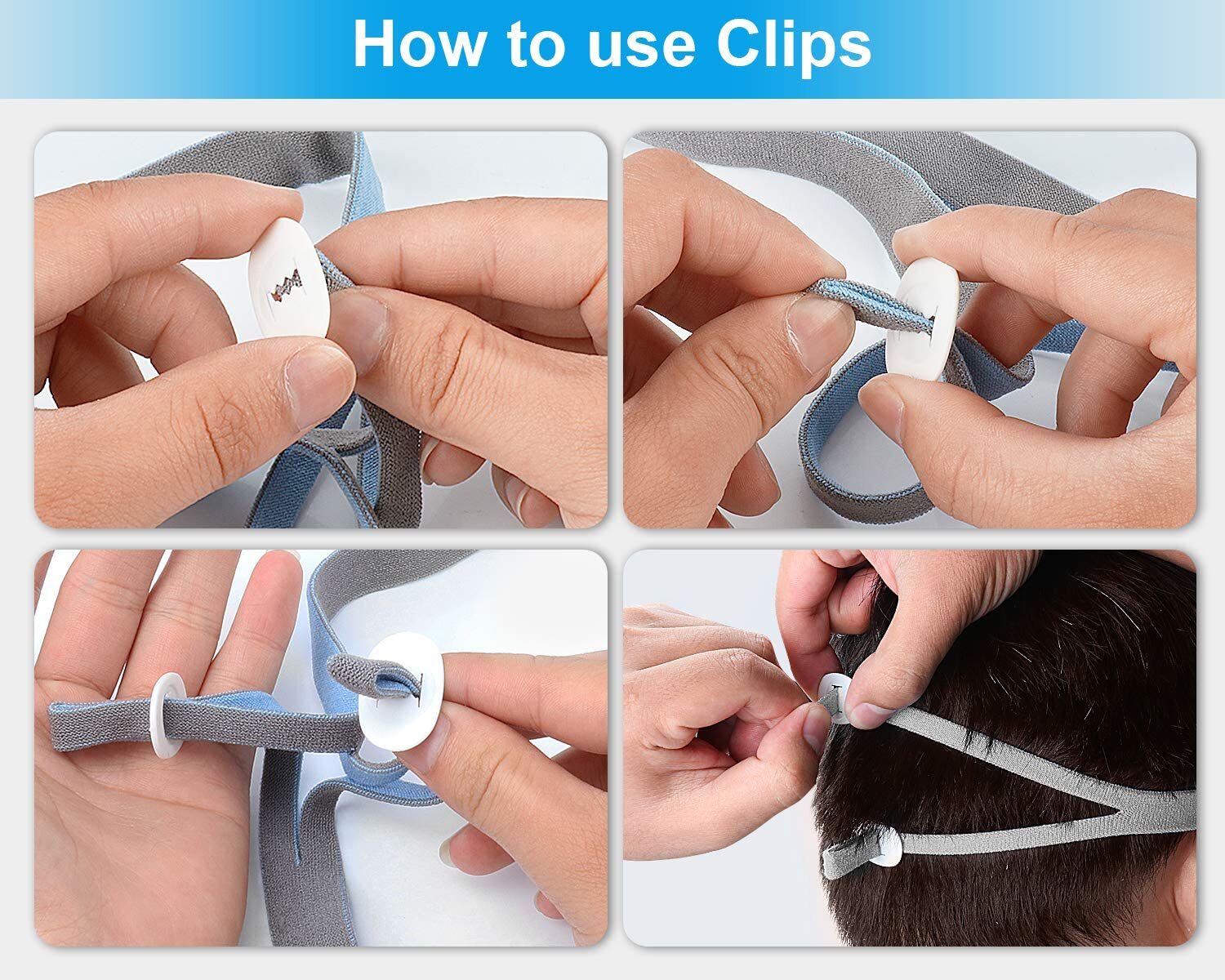Replacement Headgear strap for ResMed Airfit P10 Nasal Pillow CPAP Mask 3 Pcs