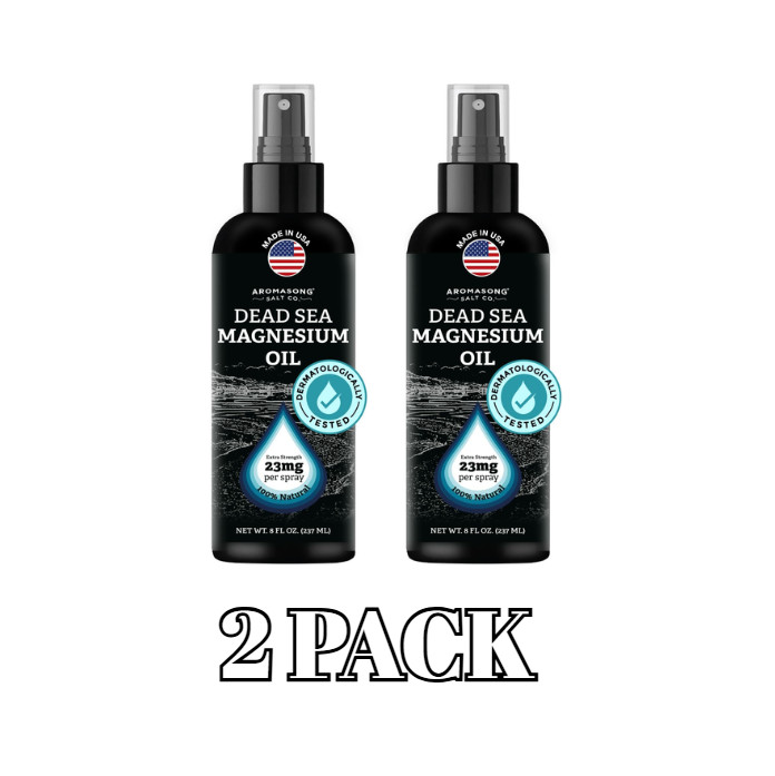 Aromasong Extra Strength Ultra Pure Magnesium Spray 8 Fl Oz (Pack of 2)