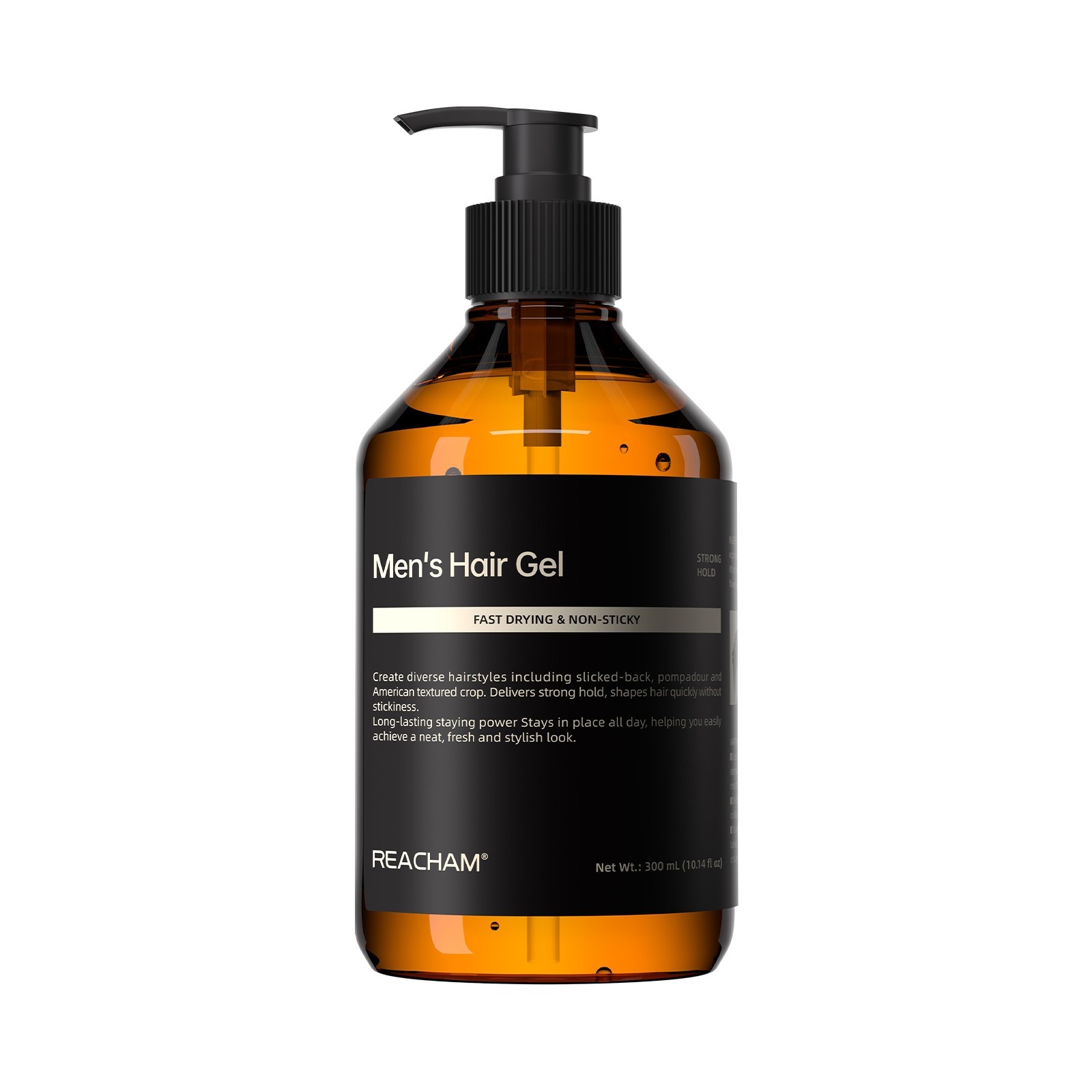mens hair styling gel,Strong Hold Long-Lasting Finish,Non-Sticky, 10.1 fl oz