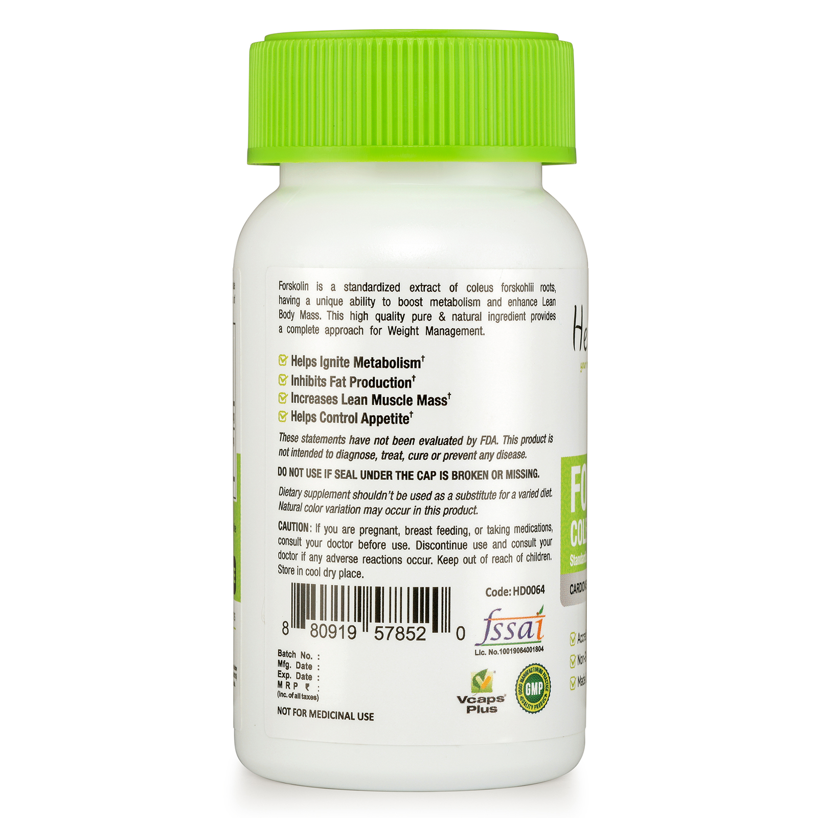 Forskolin Extract Coleus Forskohlii Capsules 20% POWERFUL Weight Loss Fat Burner