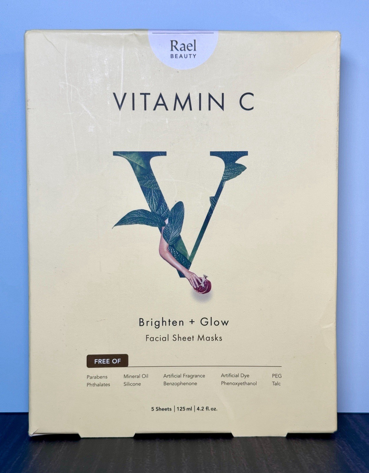 Rael Beauty Vitamin C Facial Sheet Masks 5 count / 4.2 oz NIB