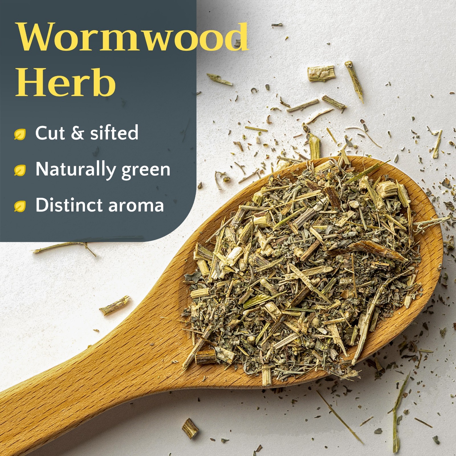 Wormwood Herb – Cut & Sifted – Artemisia Absinthium – Loose Bulk Herb