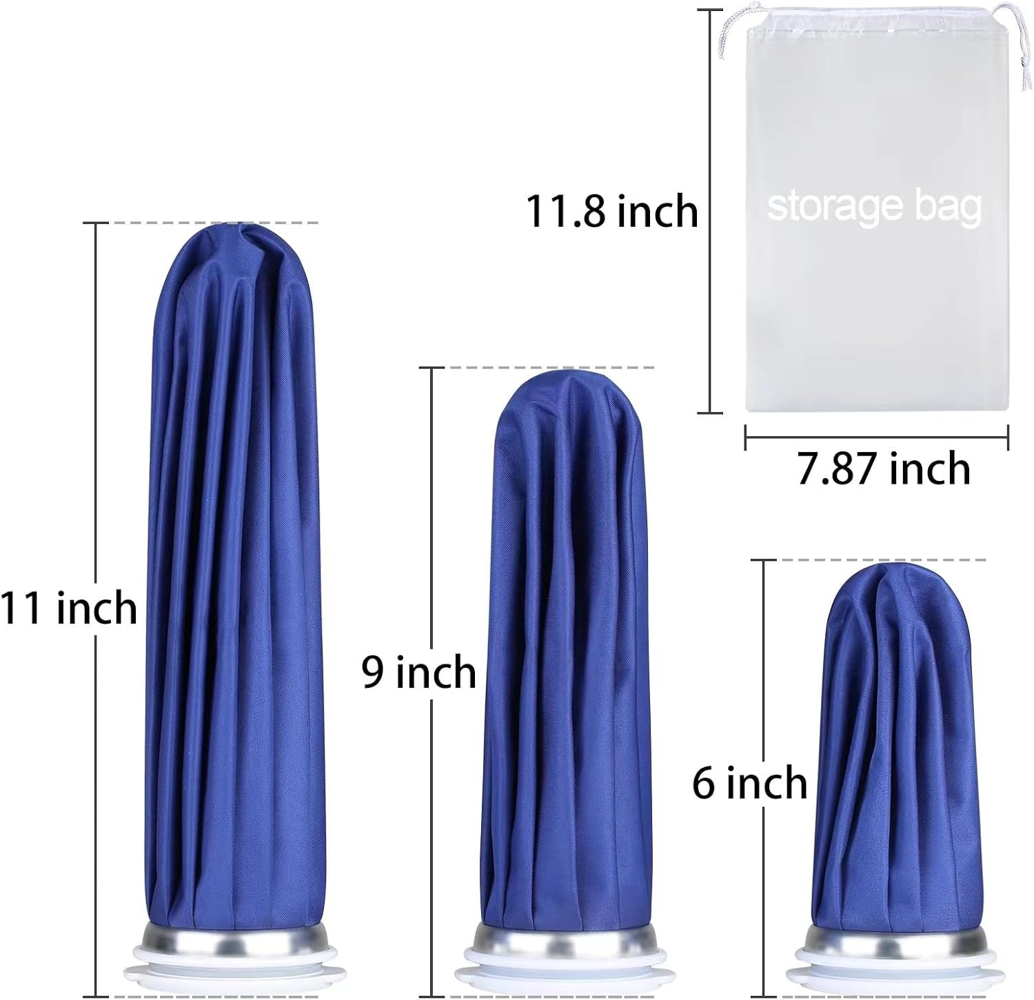 Reusable Hot and Cold Therapy Packs 3-Piece Set 6-11 Inch Durable Ice Bags fo…