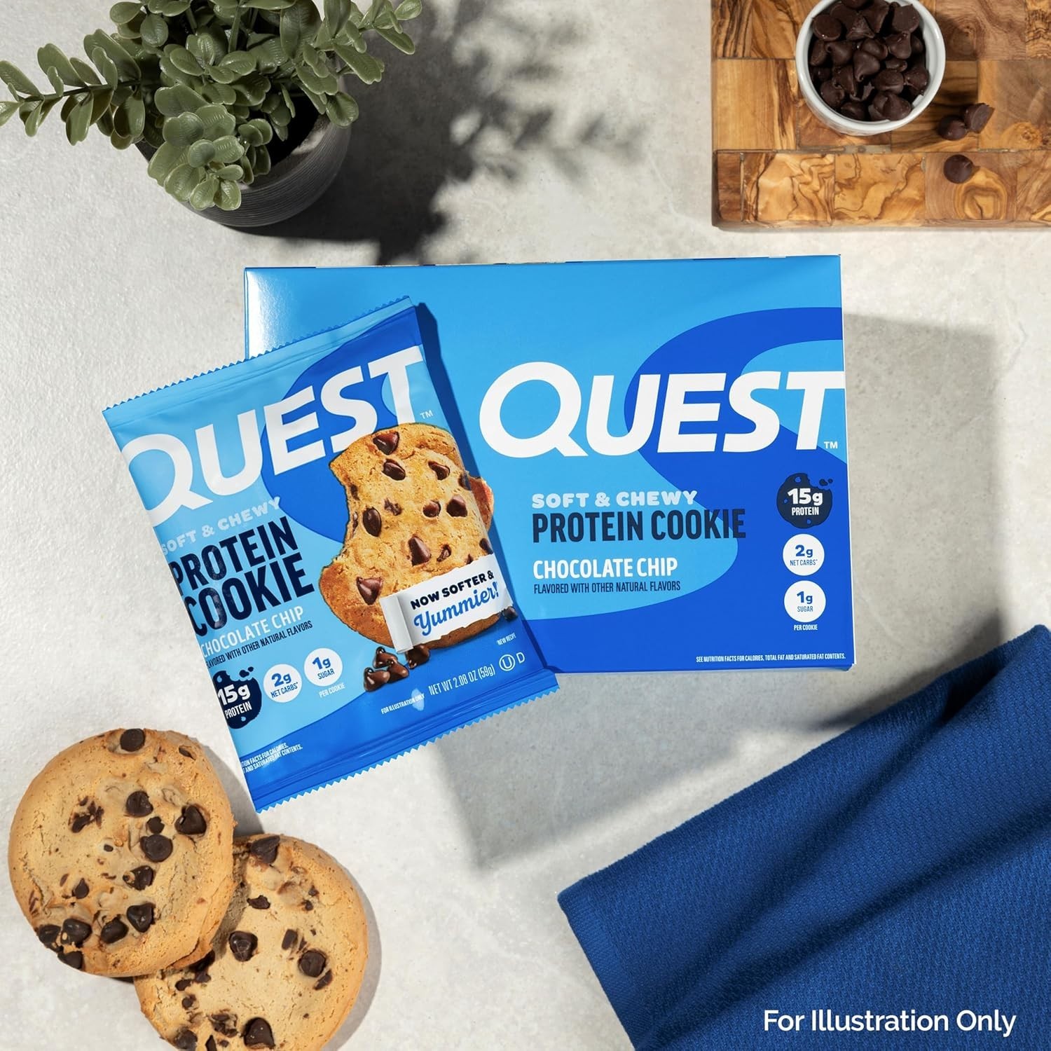Quest Soft & Chewy Chocolate Chip Protein Cookies 12 ct 2.08 oz Each