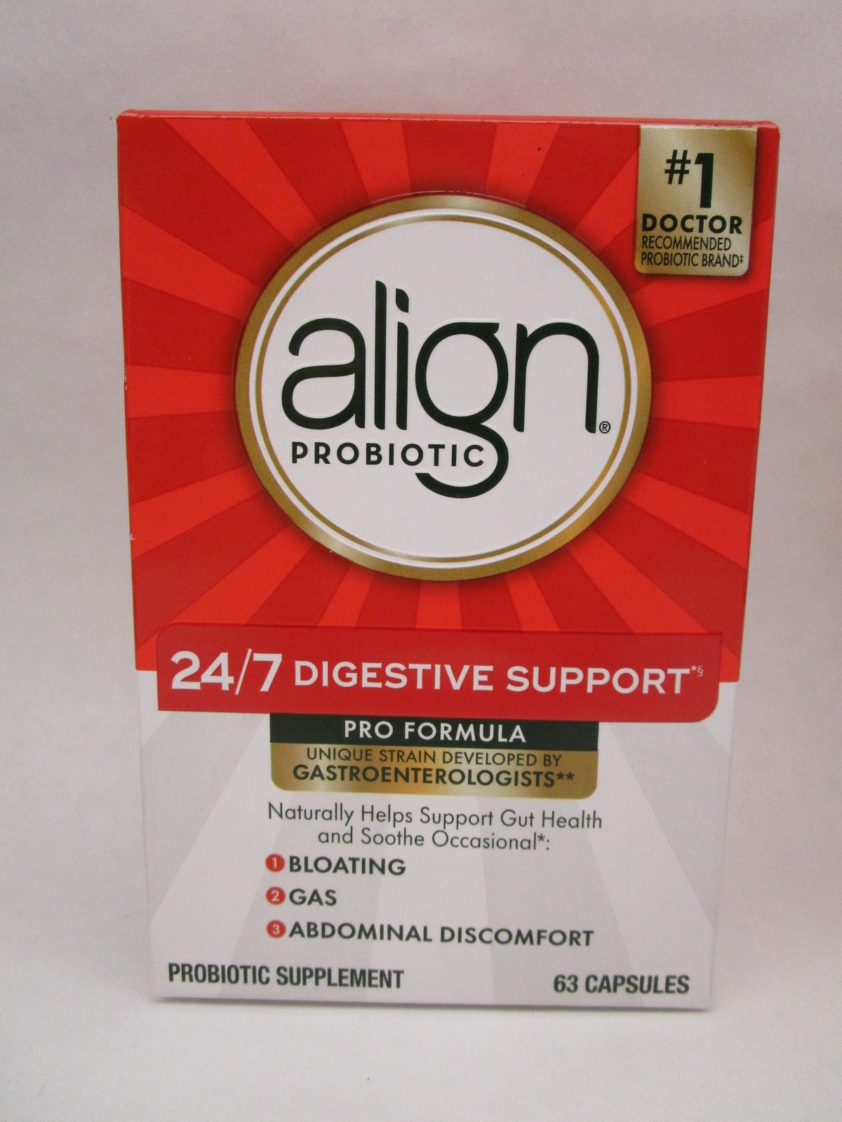 Align Probiotic Digestive Support Pro Formula 63 Ct. Capsules Expire 11/28