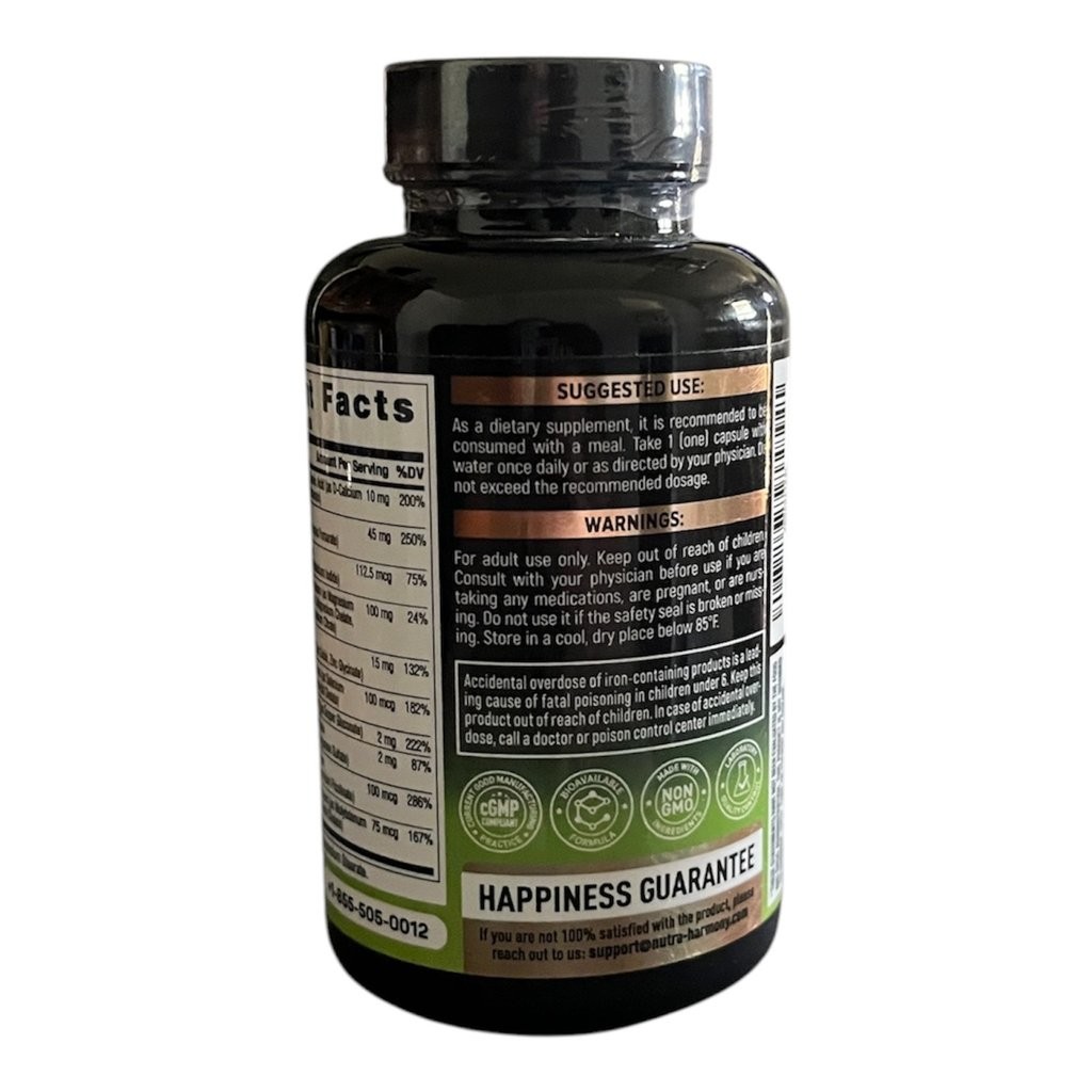 Nutra Harmony Bariatric Multivitamin 21 in 1 with 45mg Iron 90 Day Supply