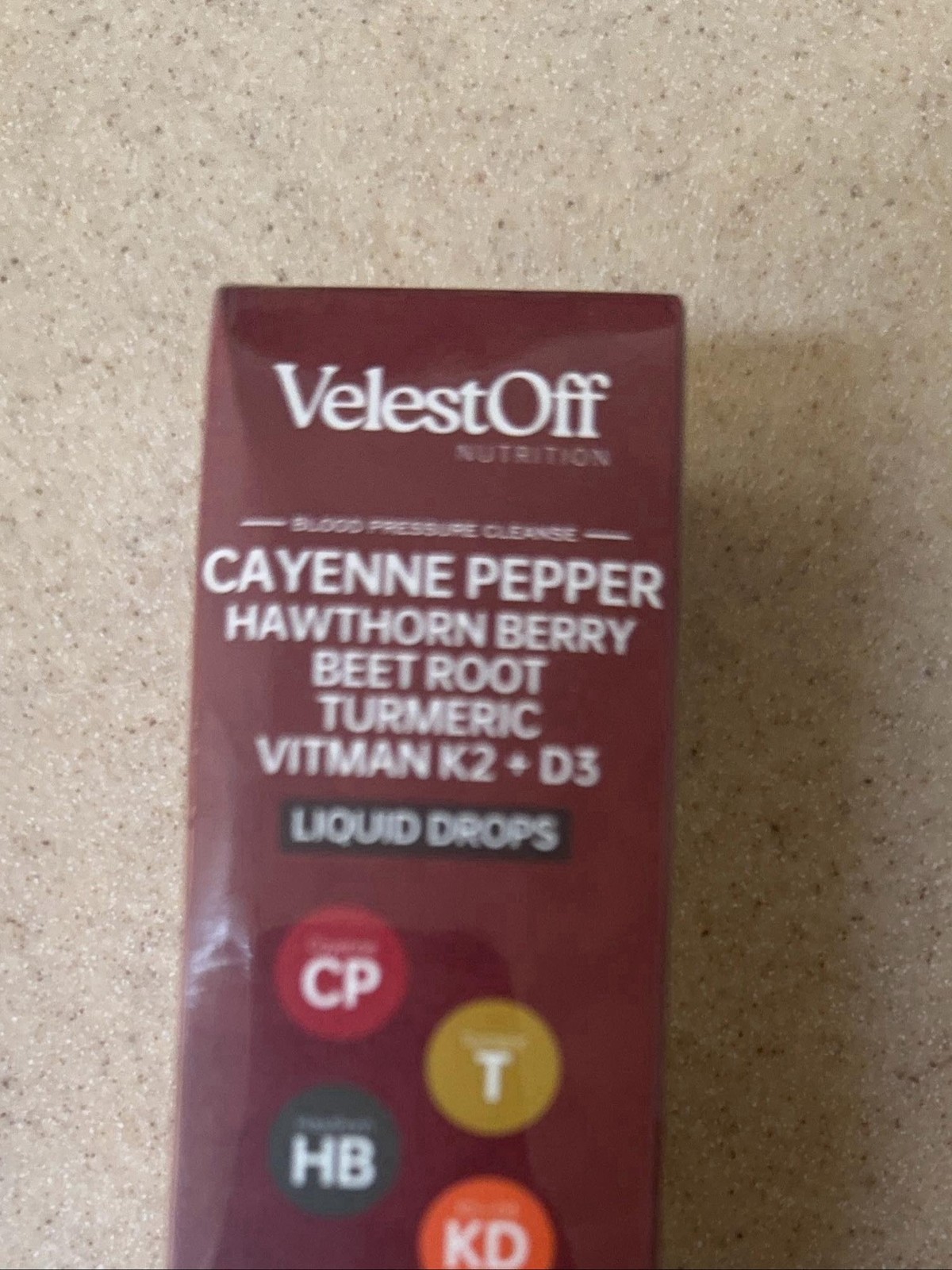 Cayenne Pepper Drops Hawthorn Beet Root Turmeric Vitamin K2 D3 Liquid Supplement
