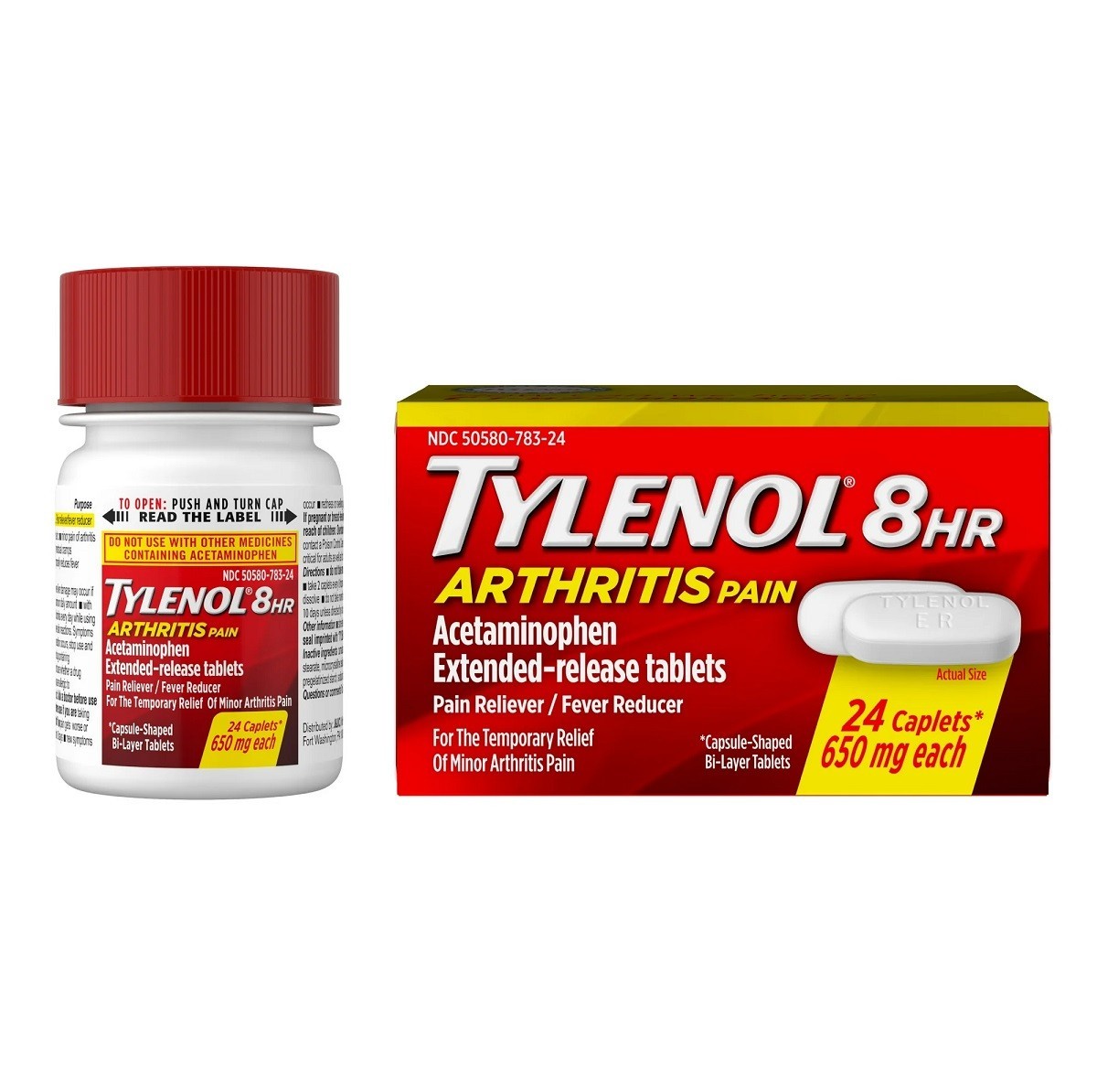 TYLENOL 8 Hr Arthritis Pain Relief Acetaminophen Extended Release Tablet Fever