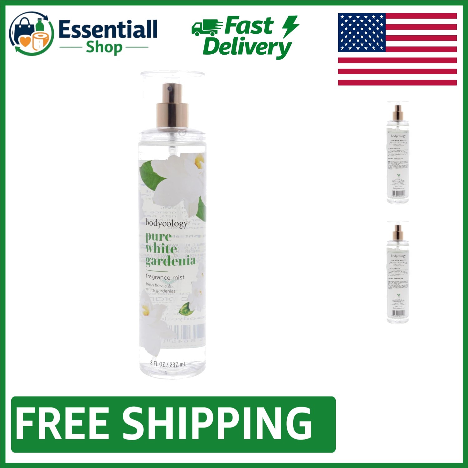 Eco-Friendly 8 Fl Oz Pure White Gardenia Mist – Cruelty Free &