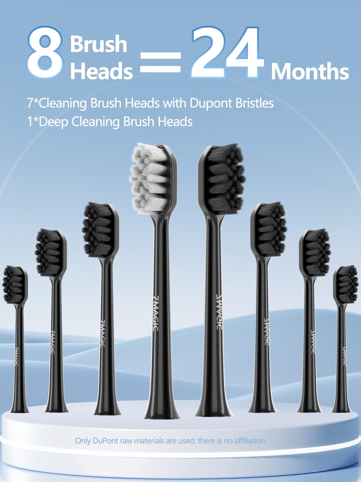 7MAGIC Sonic Electric Toothbrush, 180-Day Runtime, 1 Count (Pack of 1), Black