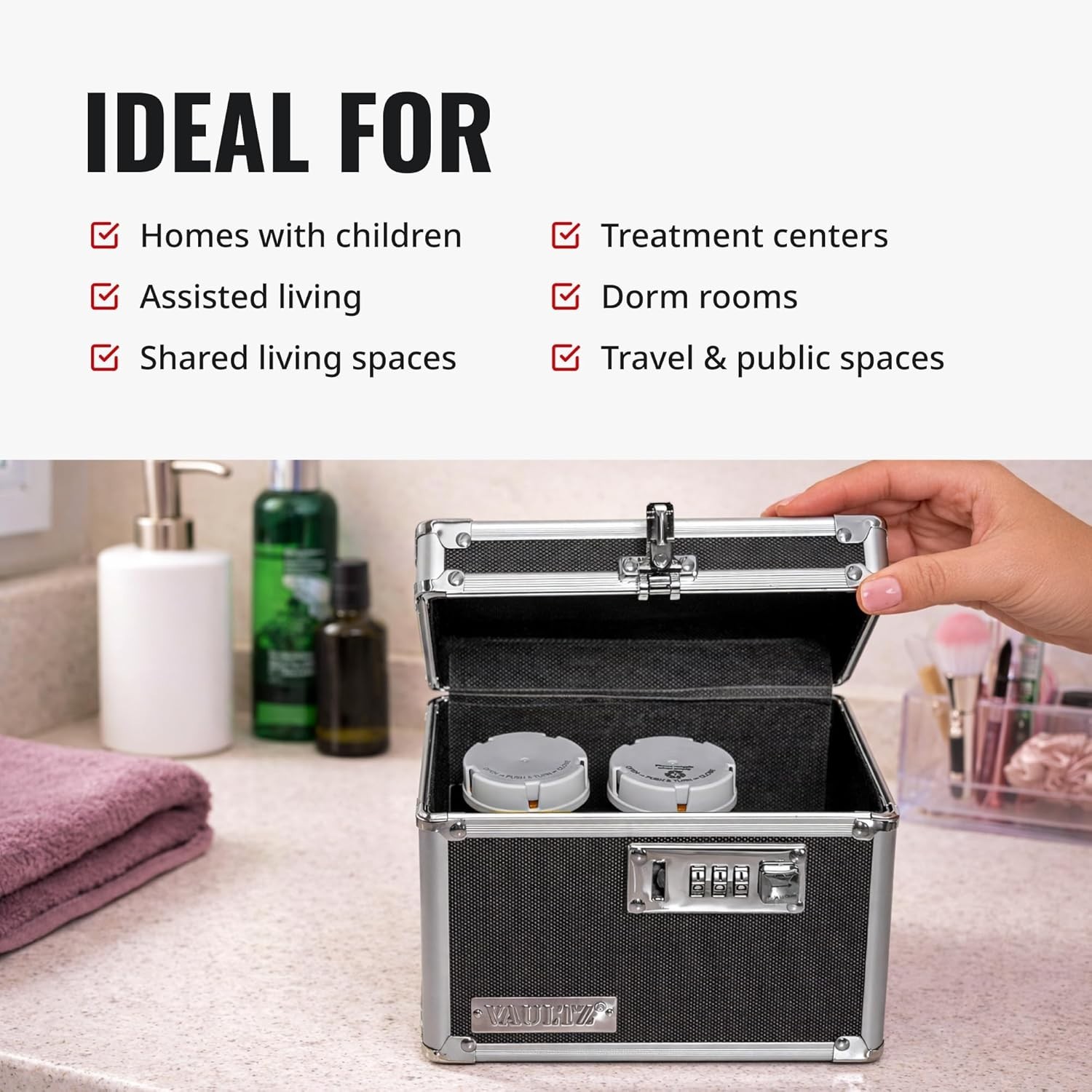 Combination Lock Medicine Safe – Small Metal Box