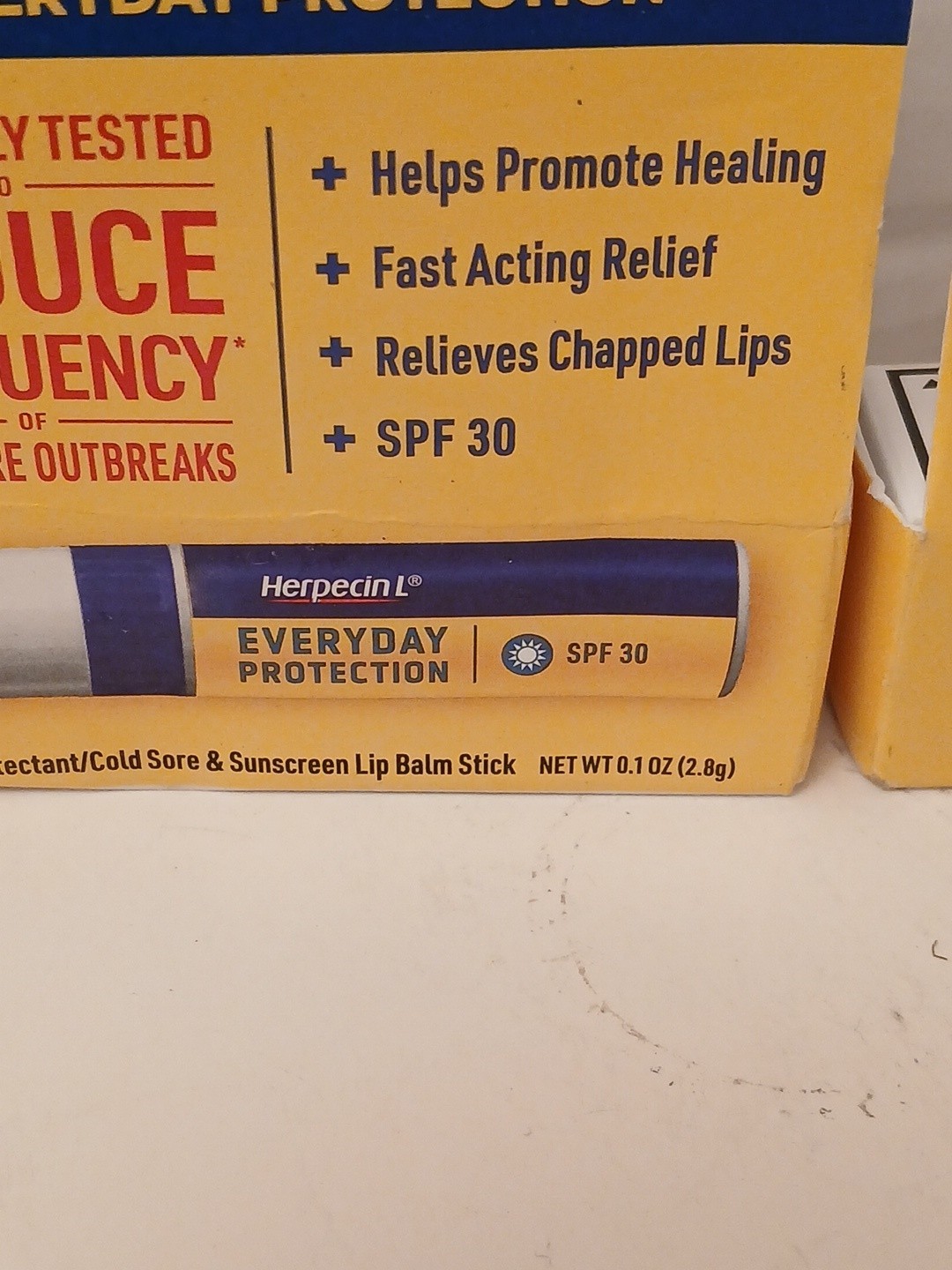 TWO Herpecin L Lip Balm for Cold Sores & Fever Blisters 0.1 Oz (2.8 g) Each