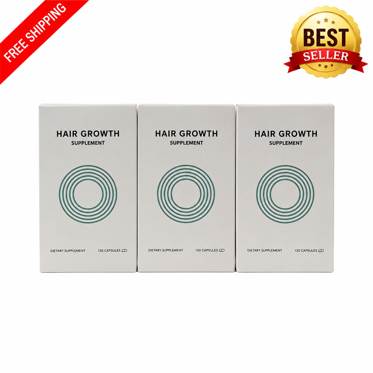 Pack of 3 Women’s Hair Growth Supplement 360 Caps Exp 07/2028, Fast Shipping