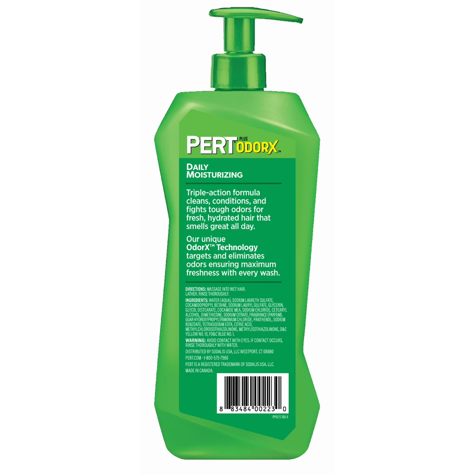 Pert Plus OdorX Daily Moisturizing 2-in-1 Triple Action Formula 33.8 fl (2 Pack)
