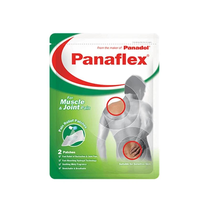 PANAFLEX Pain Relief Patch For Muscle & Joint – 2 Patches Easy Peel