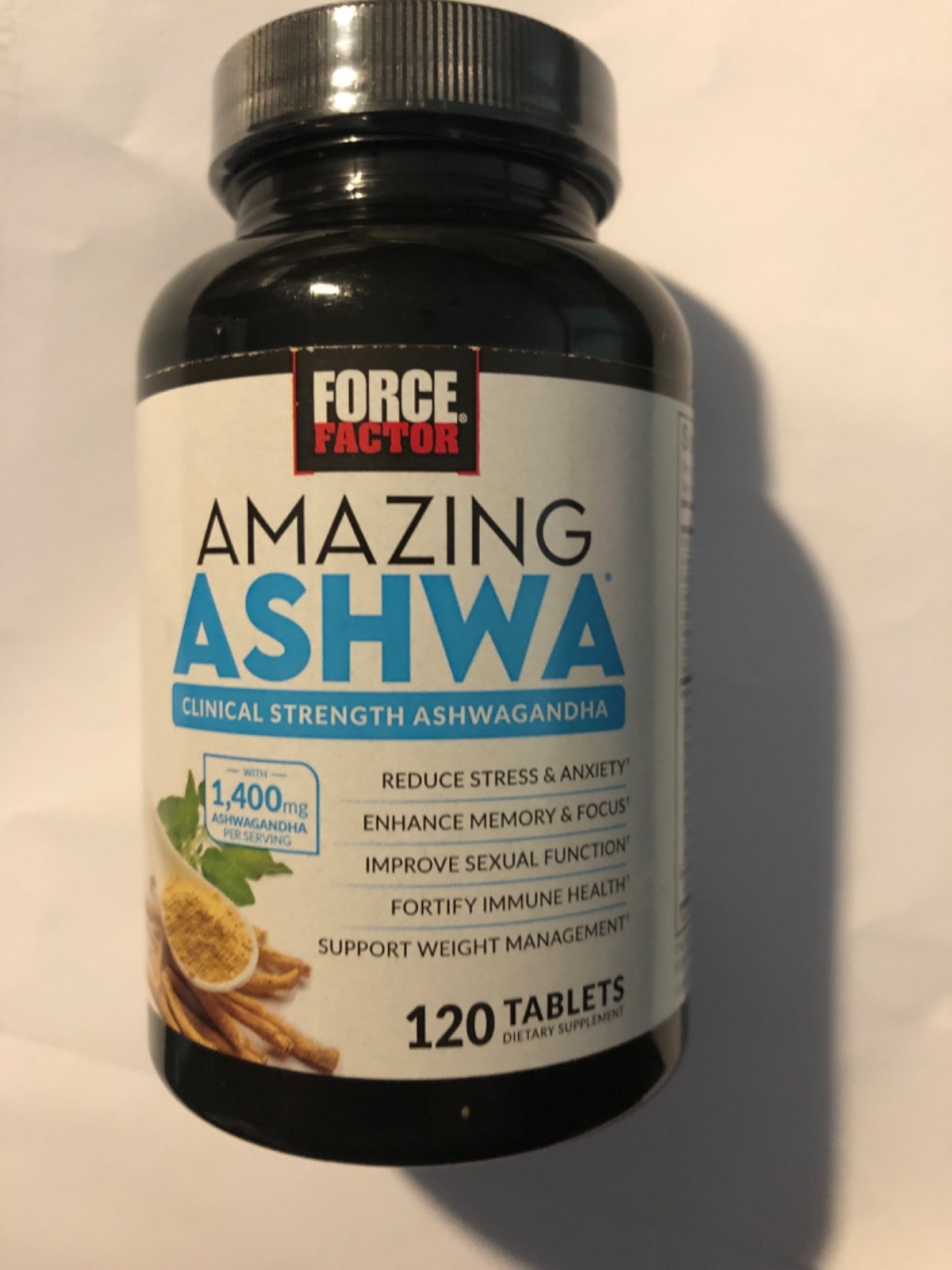 Force Factor Amazing Ashwa for Stress, Anxiety, Memory, Focus 120 Tablets 2027
