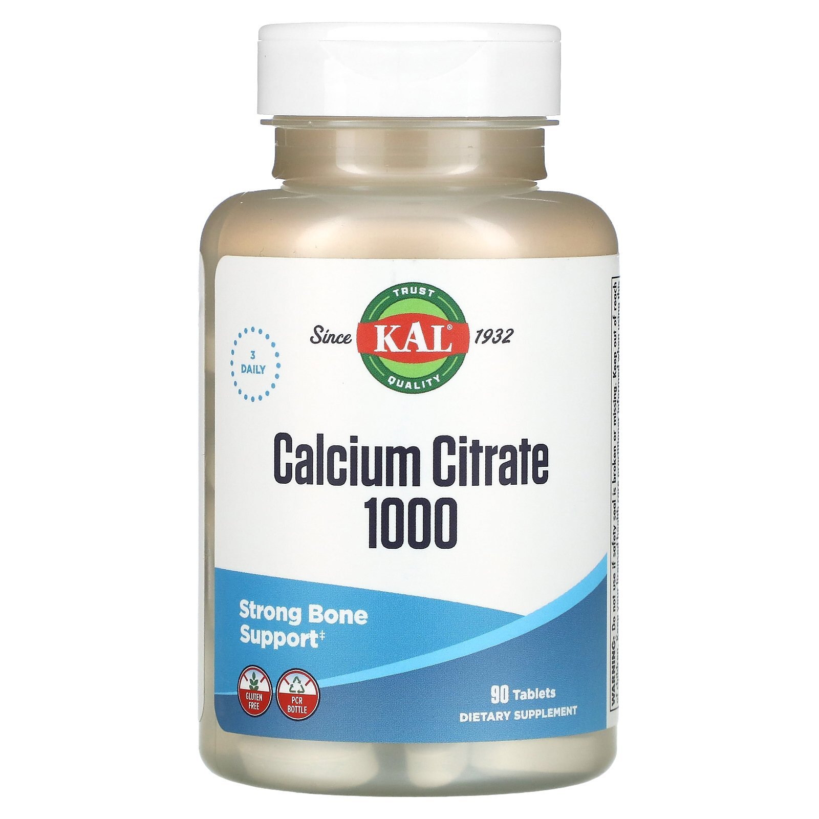 Calcium Citrate 1000, 1,000 mg, 90 Tablets (333 mg per Tablet)