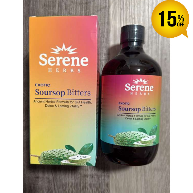 Soursop Bitters Pure 16 oz 100% Natural Detox Herb – 1 Bottle