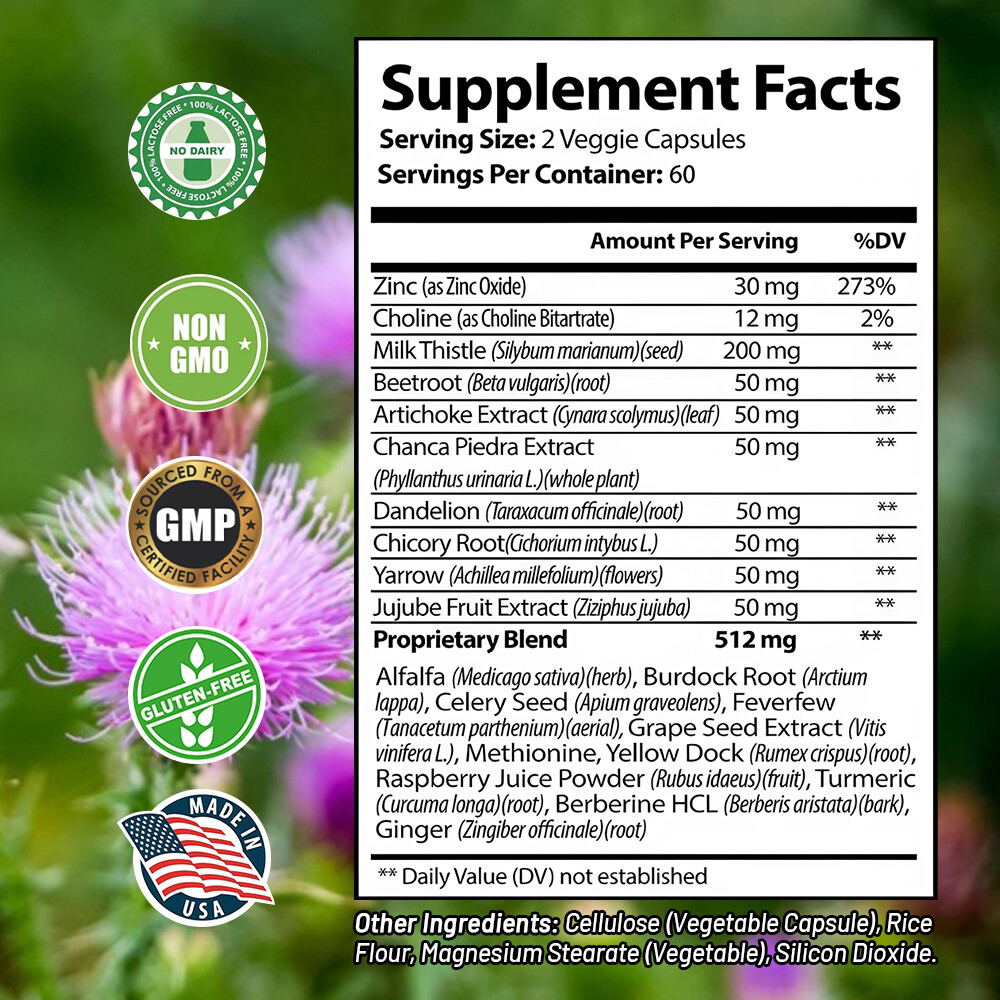 Liver Detoxification – 21 Active Ingredients Promote Fat Metabolism, Cleansing