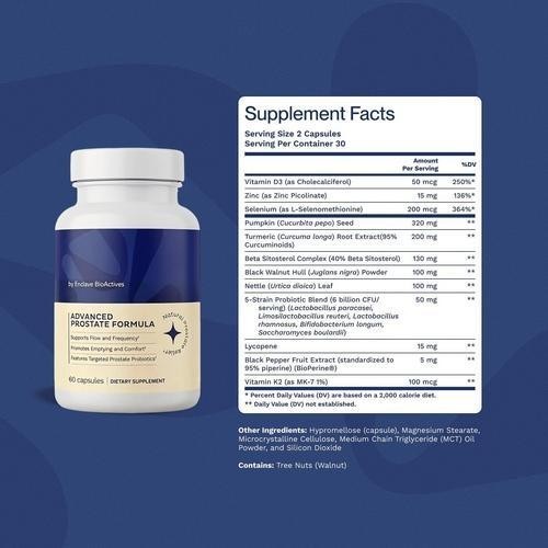 BioActives Enclave 2x Protaflo Prostate Formula 60 Capsules D3 Zinc Supplements