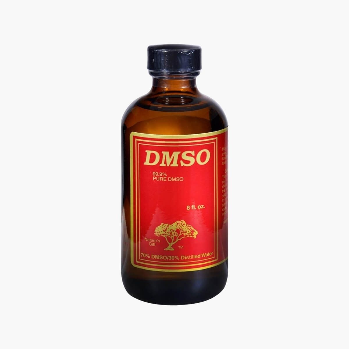 Nature’s Gift 99.9% Pure DMSO | 70% DMSO, 30% Distilled Water 8 oz Glass Bottle