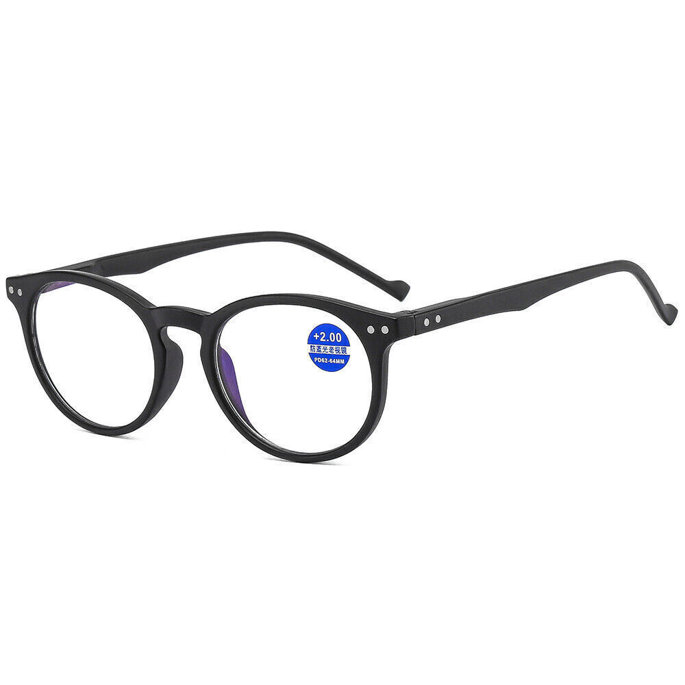 Vintage Oval Blue Light Blocking Reading Glasses Eyeglasses +1.0-3.5 LH3017