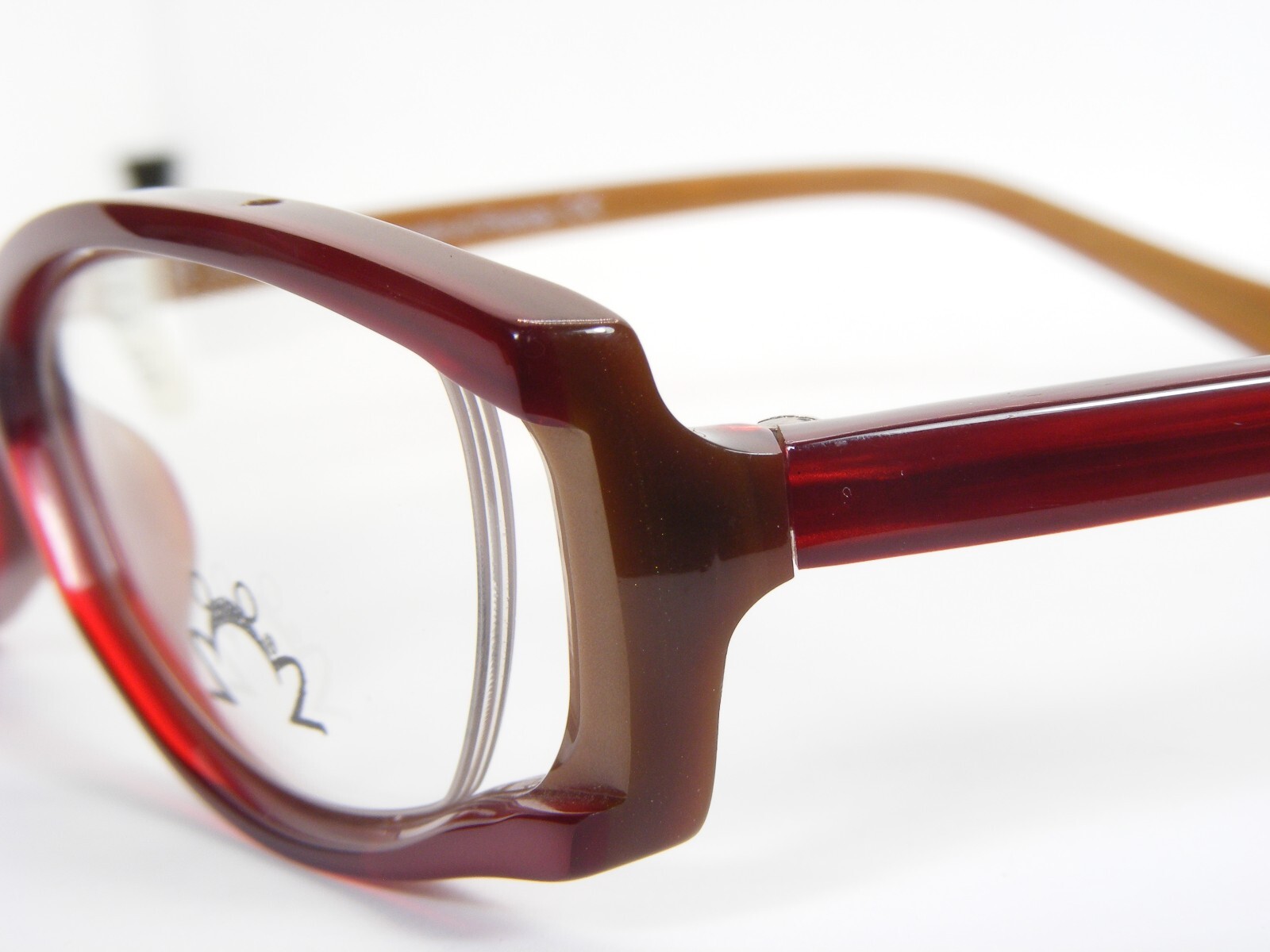 Eye’DC V431 003 Red /Caramel EYEGLASSES GLASSES FRAME EyeDC 50-15-135mm France