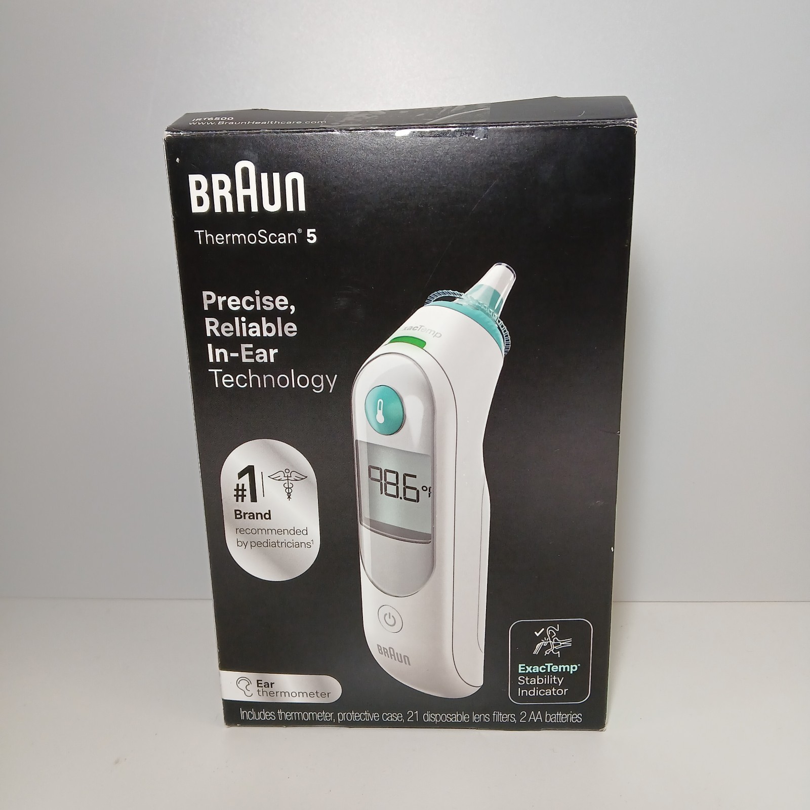 Braun ThermoScan 5 with ExactTemp Ear Thermometer – White