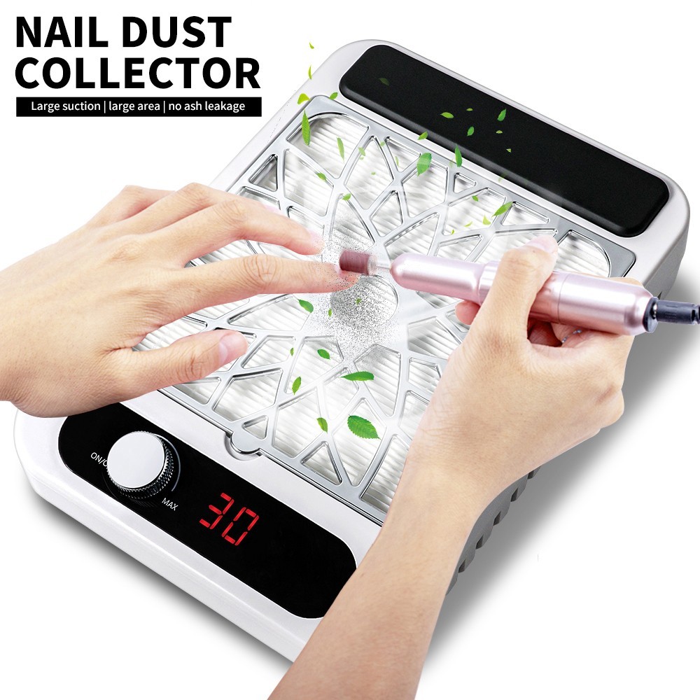 Adjustable-Speed Electric Dust Collector for Manicures with Rechargeable Battery
