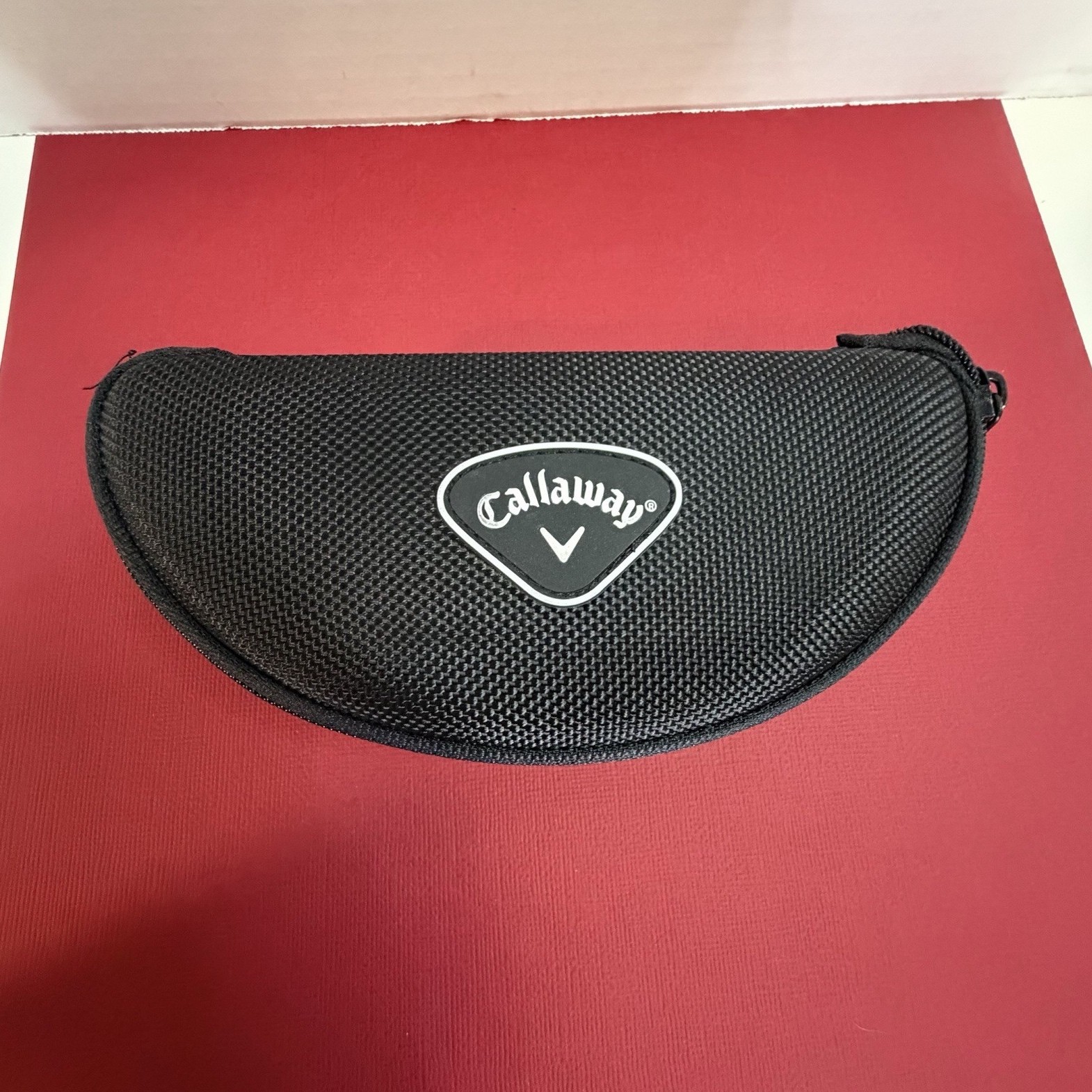 Callaway Black Fabric Hard Zipper Case for Glasses/Sunglasses