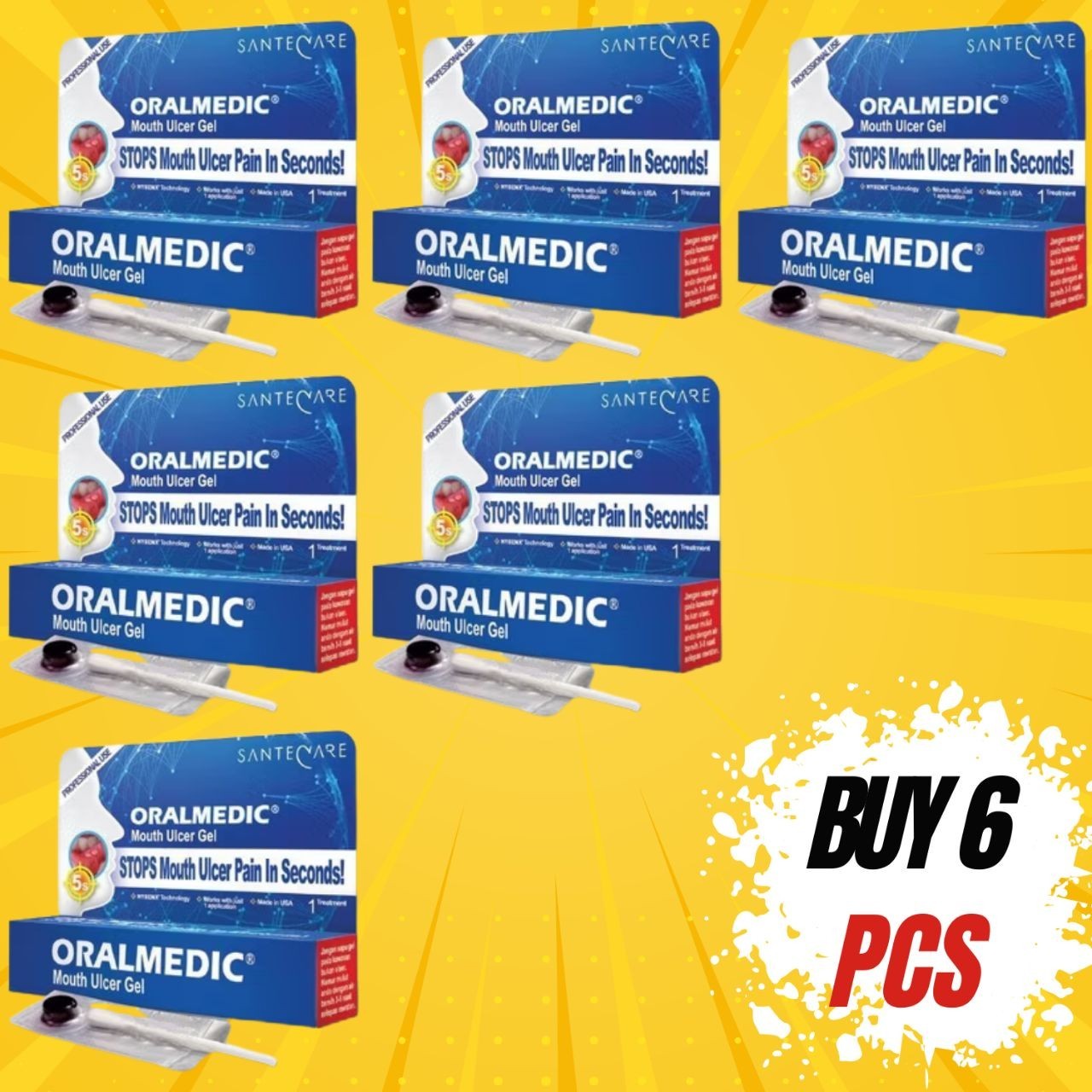 ORALMEDIC Mouth Ulcer Gel | Fast 5s Pain Relief | Canker Sore | Made in USA
