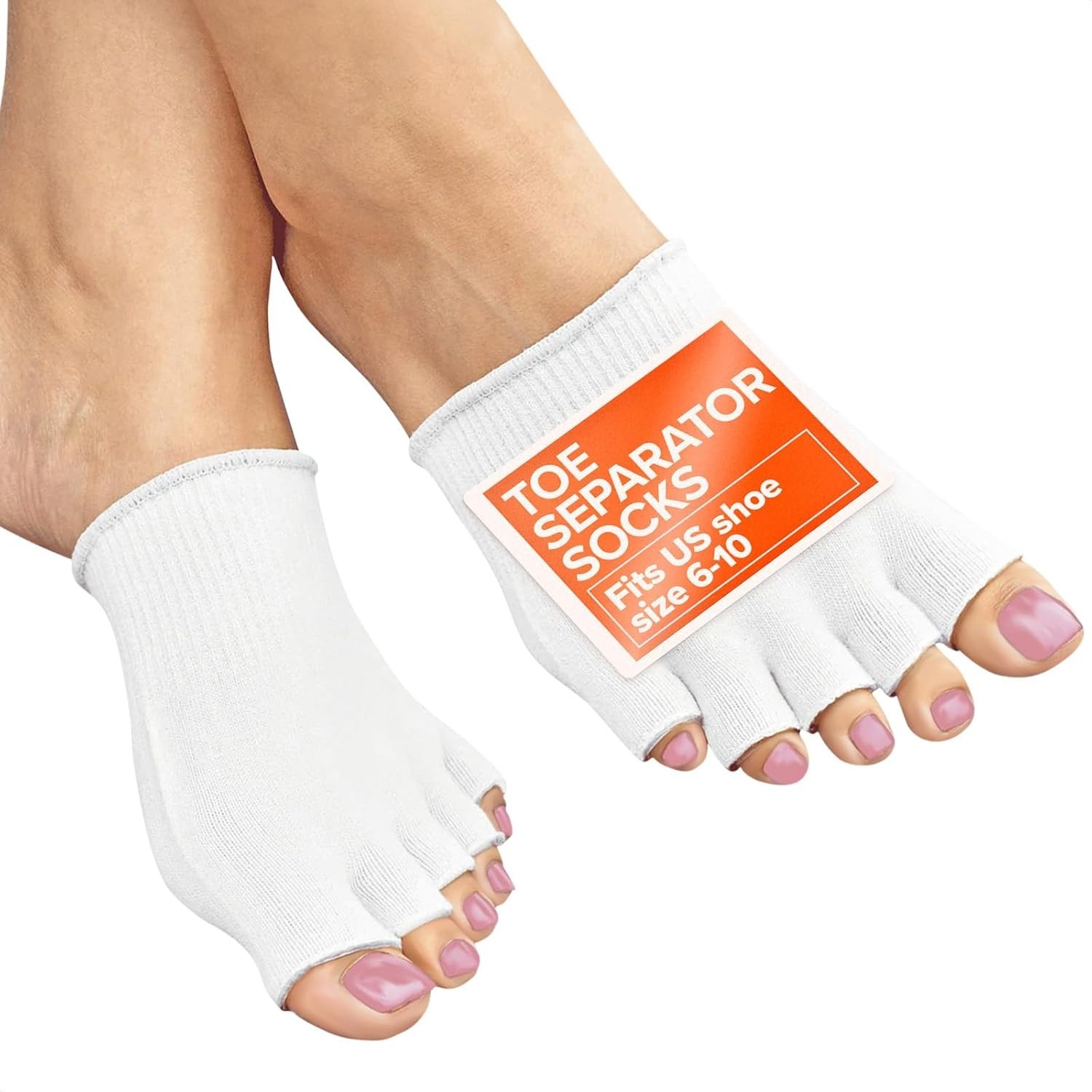 Gel Toe Separator Socks for Women – Pain Relief, 1 Pair (Pack of 1)