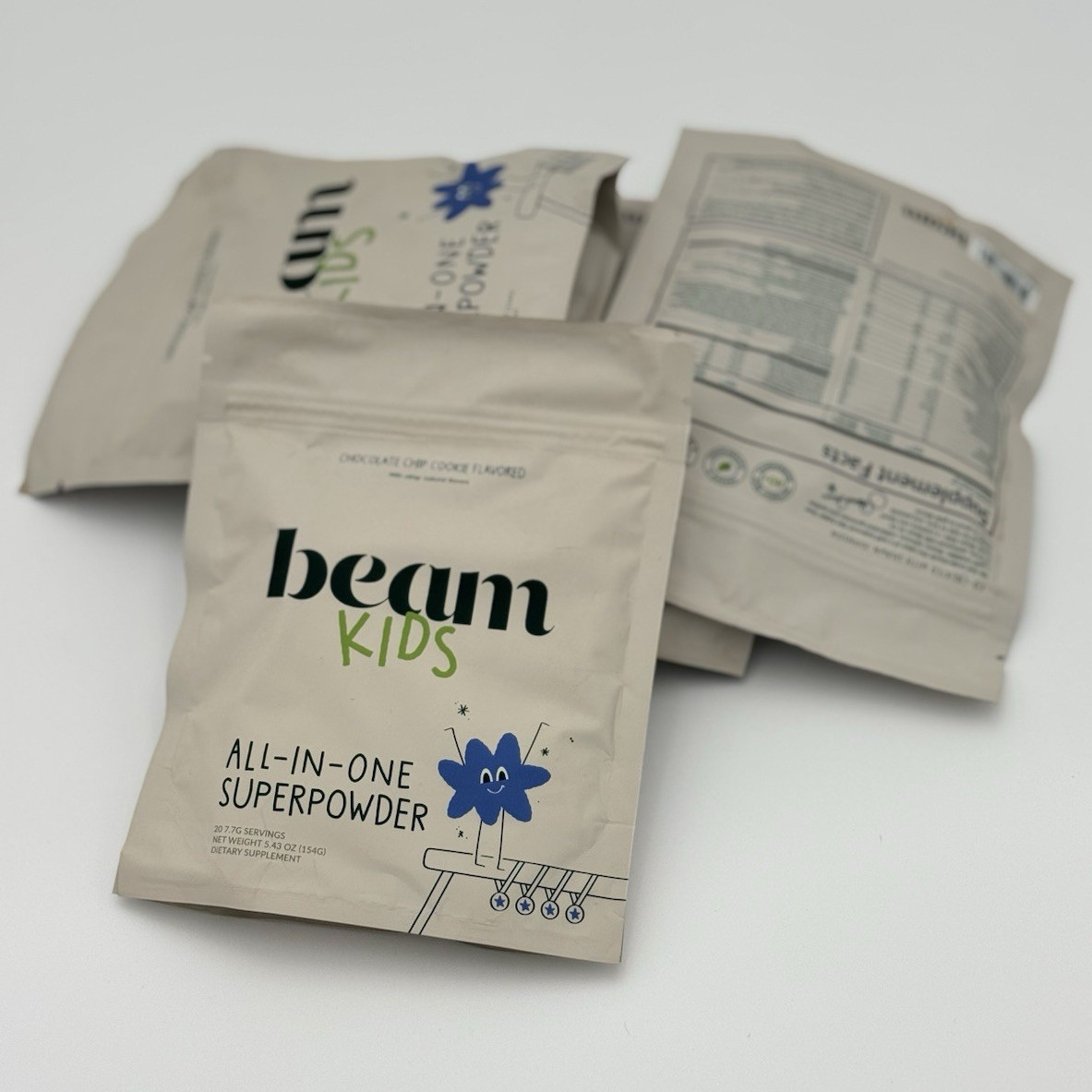 Beam Kids Superpowder Supplement Powder Chocolate Chip Cookie 5.4oz 1pc Vitamin
