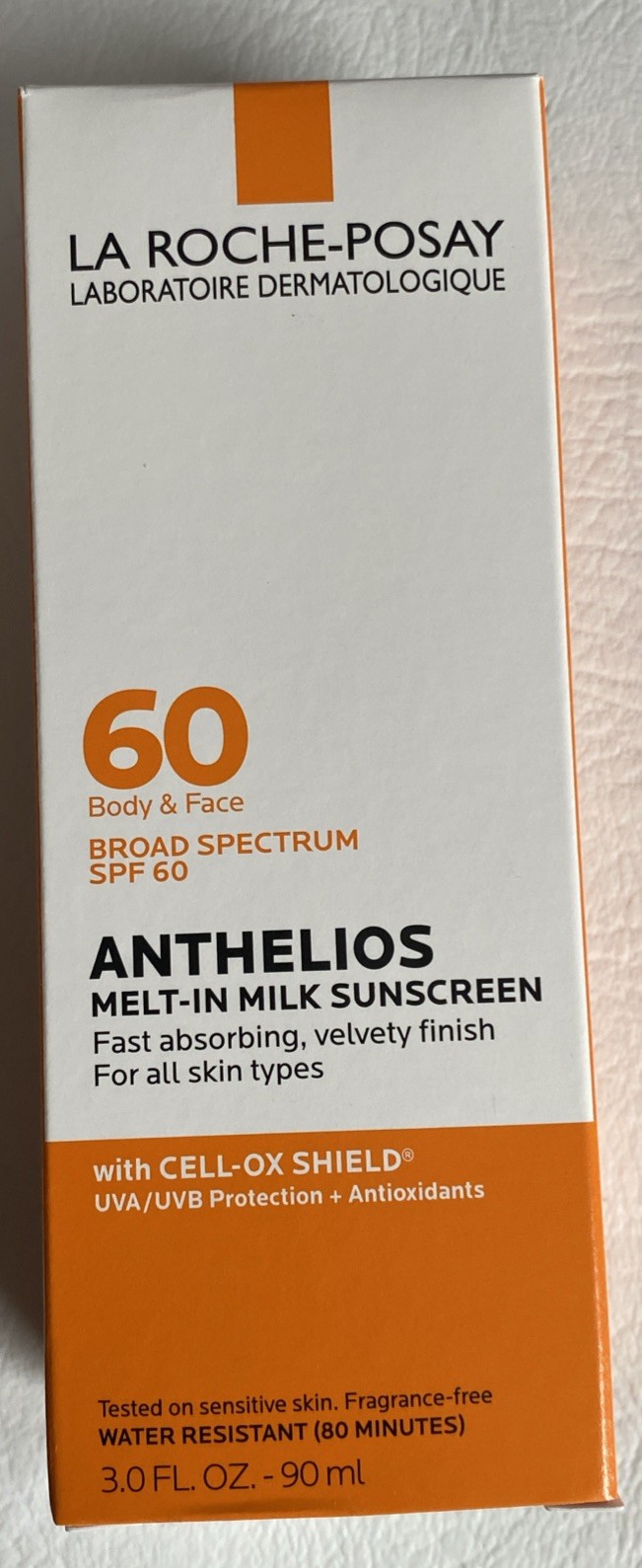 La Roche Posay Anthelios Melt In Milk Sunscreen SPF 60 – 3fl. oz Exp: 04/28