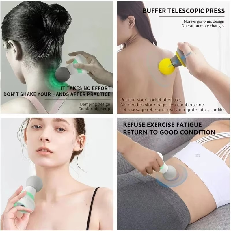 Mini Massage Gun Deep Tissue Percussion Massager Portable Muscle Relax Device