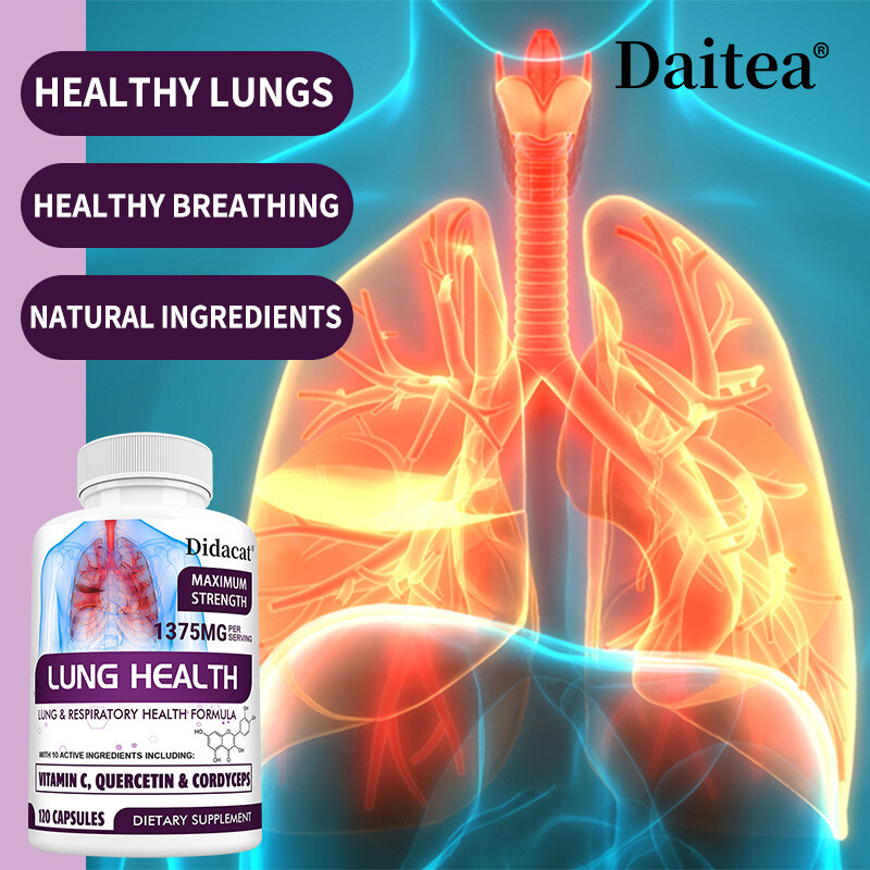 Lung Health 120 Capsules Lung Cleanse Detox Respiratory Quercetin Bromelain