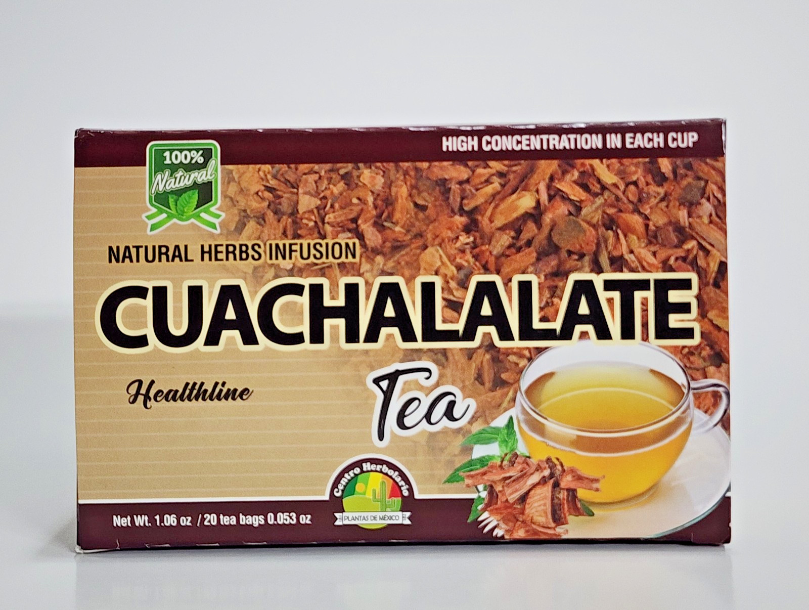 Te de cuachalalate 2 Pack 40 bolsitas Te De Cuachalalate 100% Natural