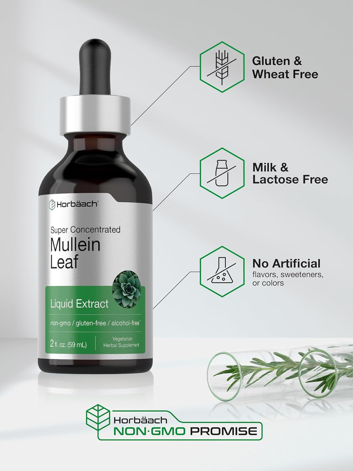 Mullein drops for Lung, Mullein Leaf Extract, Super Concentrated Tincture