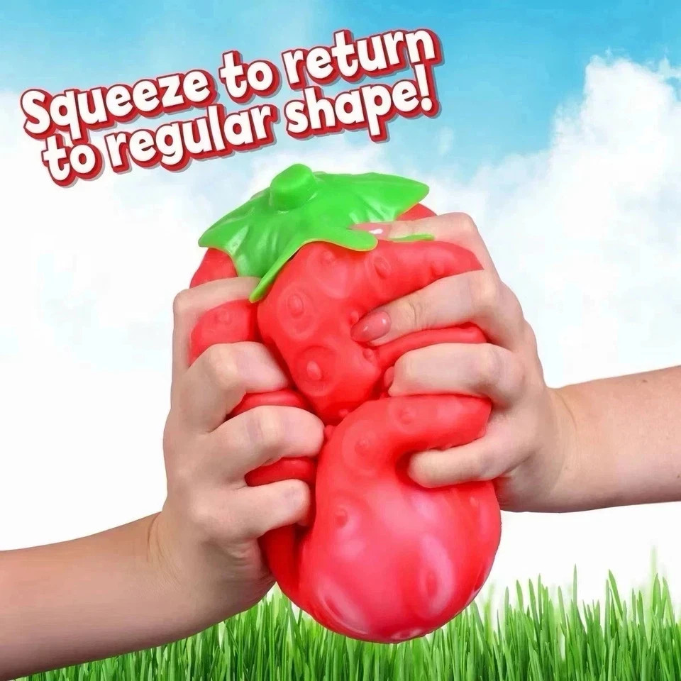 1pcs Sunny Days Jumbo Squeezy Strawberry Squishy Toy Stress Relief fun toy