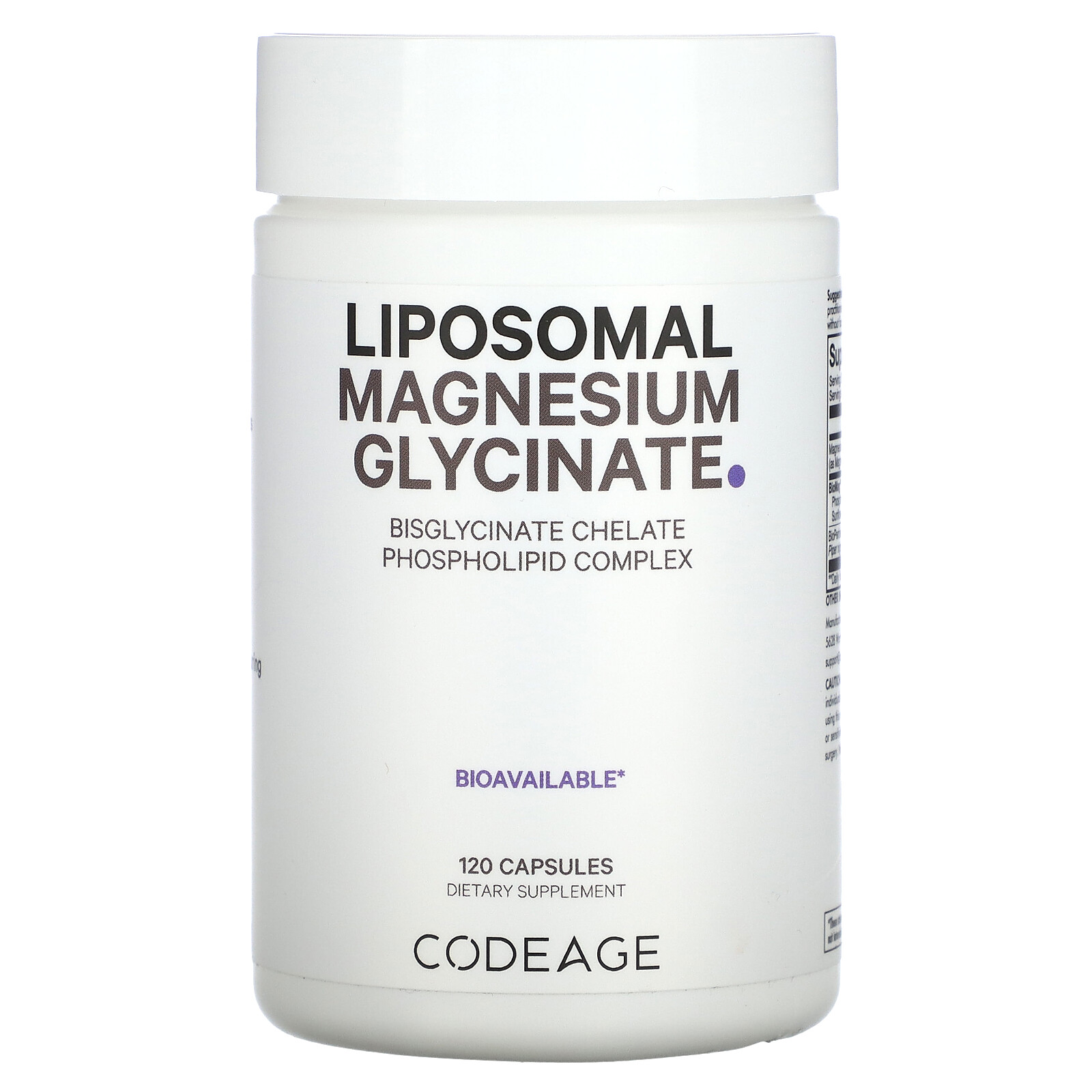 Liposomal Magnesium Glycinate, 120 Capsules
