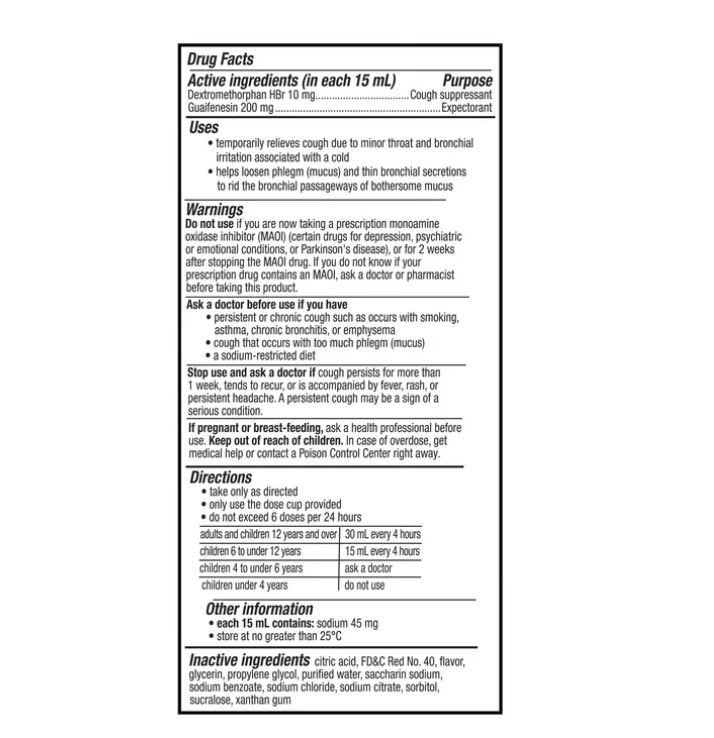 Vicks Formula 44 Cough Chest Congestion Liquid Berry Flavor, 12 fl oz
