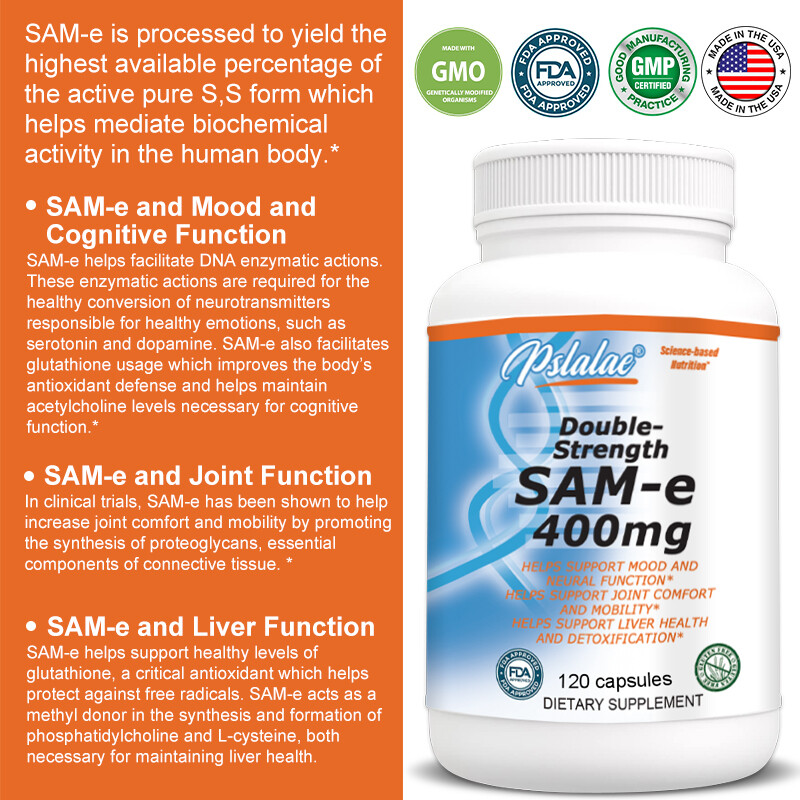 SAM-e 400mg – Brain & Nervous System Health, Liver Cleansing, Positive Emotions