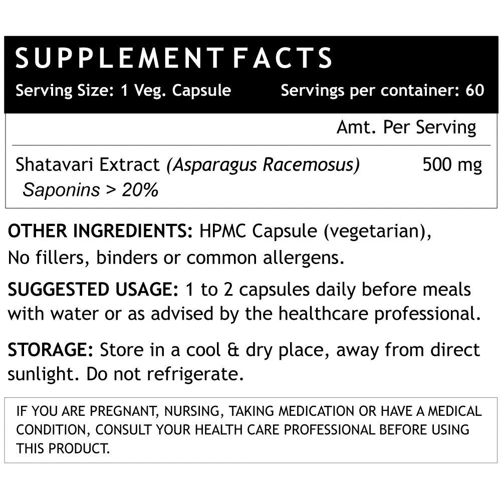 INLIFE Shatavari Capsule for Women 500mg – 60N