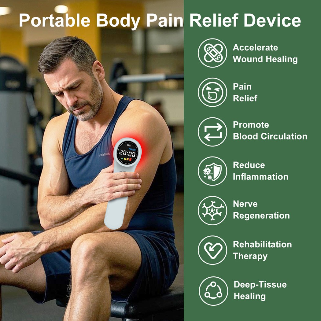 High Power 1760mW Laser Therapy Machine Triple Wave Deep Tissue for Pain Relief