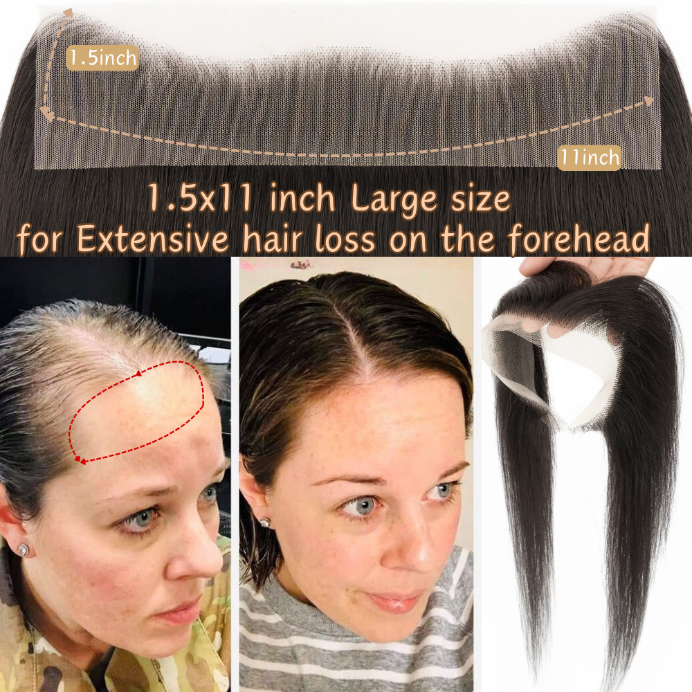 CLEARANCE Women FULL Lace Hairline Topper Toupee Frontal Hairpiece 8A Human Hair